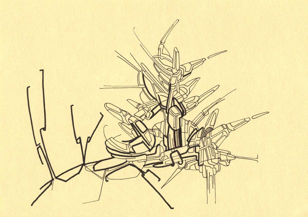 sans titre 
 2017-11. Encre pigmentée sur papier. 21 x 14.8 cm. 
2017 – Dominique Vial