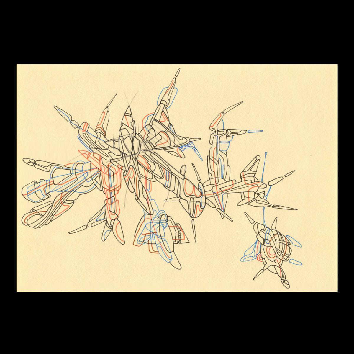 sans titre 
 2017-12. Encre pigmentée sur papier. 21 x 14.8 cm. 
2017 – Dominique Vial