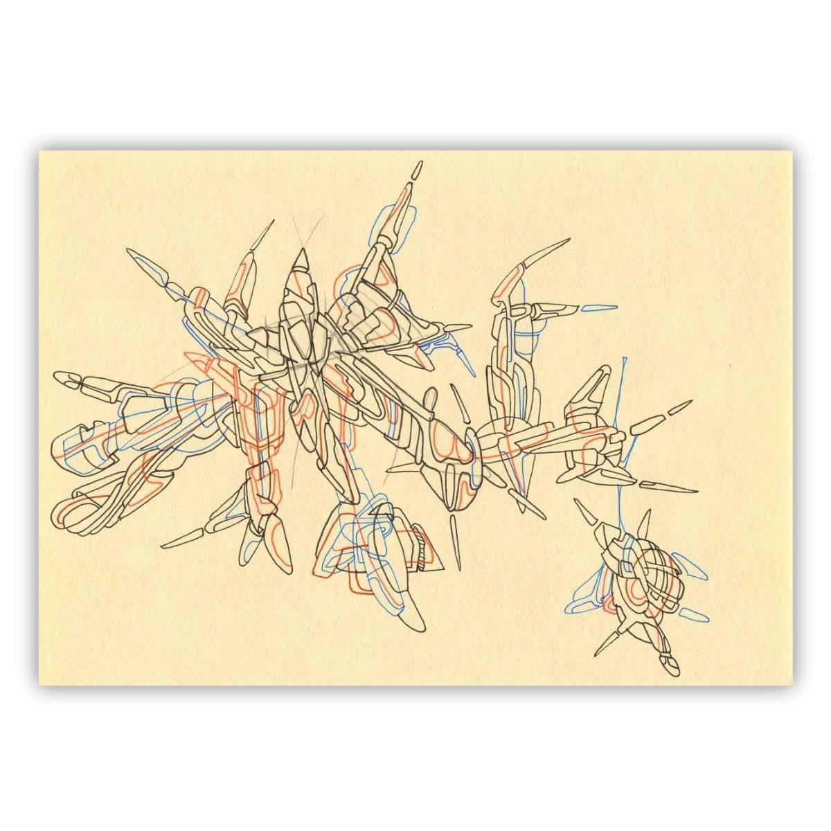 sans titre 
 2017-12. Encre pigmentée sur papier. 21 x 14.8 cm. 
2017 – Dominique Vial