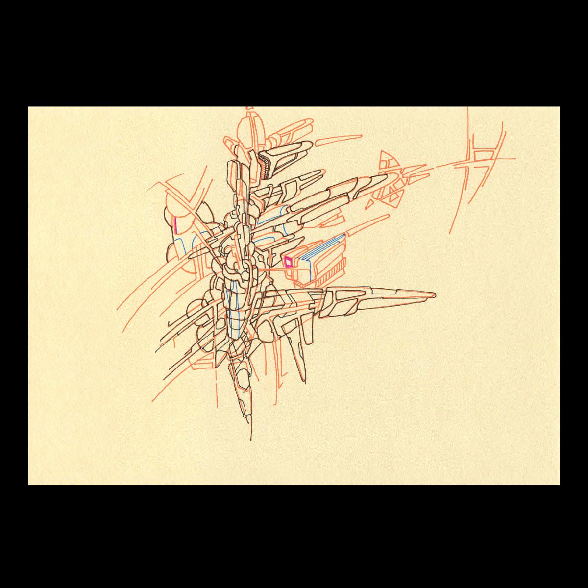 sans titre 
 2017-14. Encre pigmentée sur papier. 21 x 14.8 cm. 
2017 – Dominique Vial