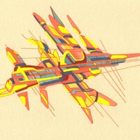 sans titre 
 2017-16. Encre pigmentée, encre à base d’alcool, acrylique sur papier. 14.8 x 21 cm. 
2017 – Dominique Vial