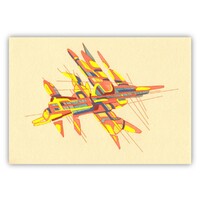 sans titre 
 2017-16. Encre pigmentée, encre à base d’alcool, acrylique sur papier. 14.8 x 21 cm. 
2017 – Dominique Vial