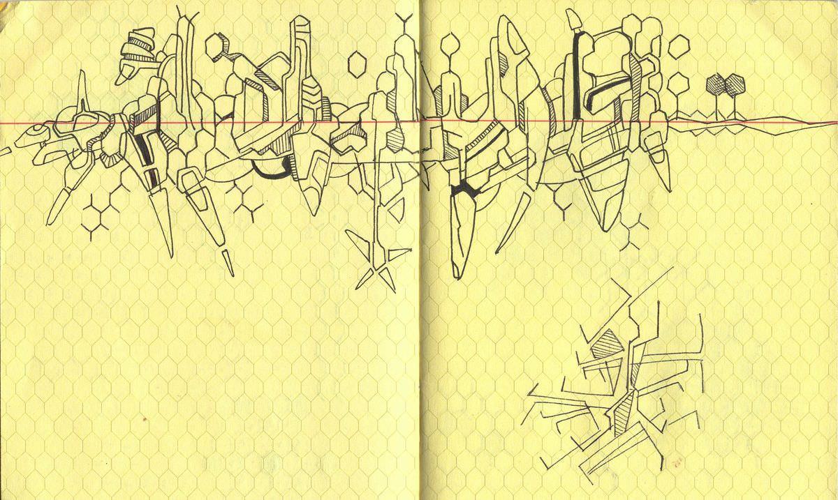 Paysage 1. Encre pigmentée sur papier. 20 x 14 cm. 
2017 – Dominique Vial