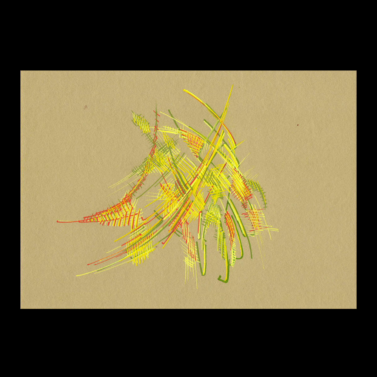 sans titre 
 2018-001. Peinture acrylique sur papier. 21 x 14.8 cm. 
2018 – Dominique Vial