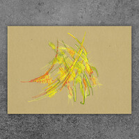 sans titre 
 2018-001. Peinture acrylique sur papier. 21 x 14.8 cm. 
2018 – Dominique Vial