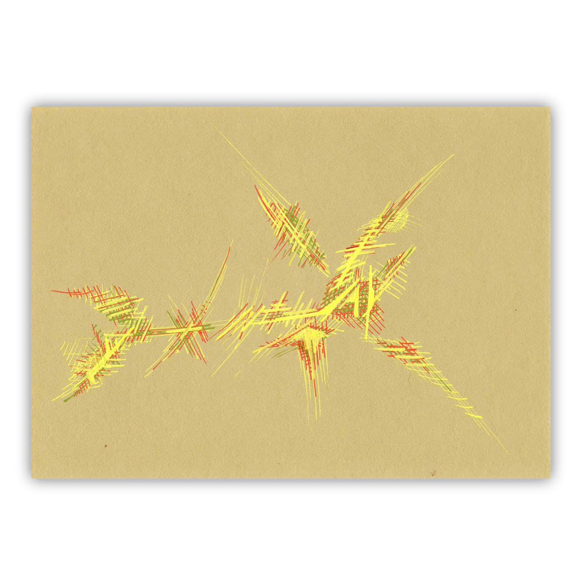 sans titre 
 2018-002. Peinture acrylique sur papier. 21 x 14.8 cm. 
2018 – Dominique Vial