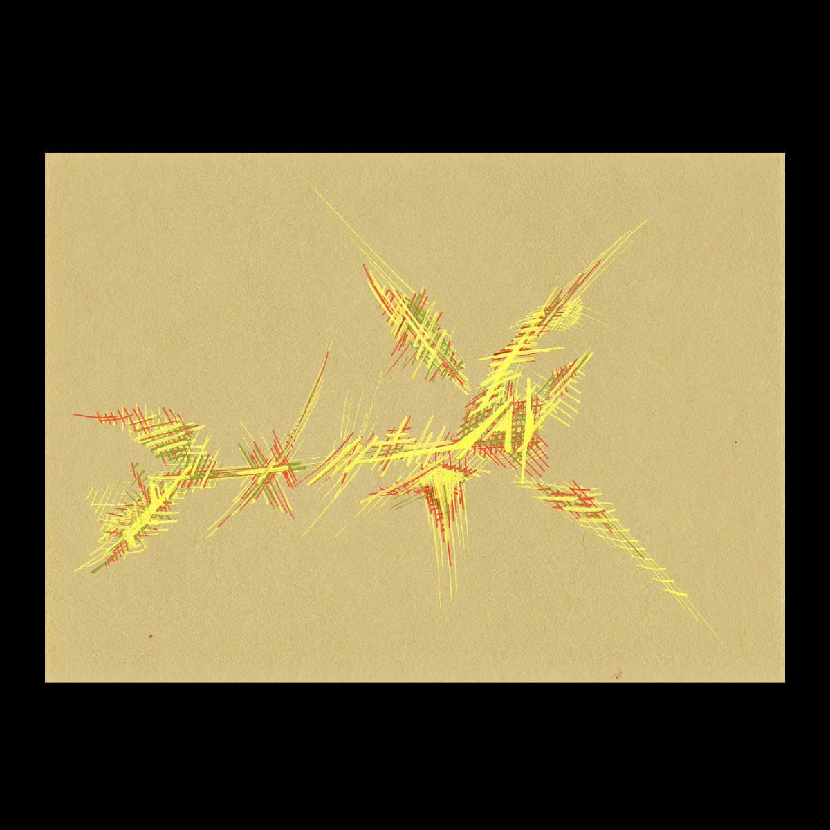 sans titre 
 2018-002. Peinture acrylique sur papier. 21 x 14.8 cm. 
2018 – Dominique Vial