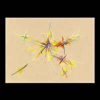 sans titre 
 2018-003. Peinture acrylique sur papier. 21 x 14.8 cm. 
2018 – Dominique Vial