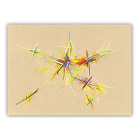 sans titre 
 2018-003. Peinture acrylique sur papier. 21 x 14.8 cm. 
2018 – Dominique Vial