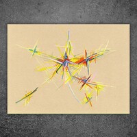 sans titre 
 2018-003. Peinture acrylique sur papier. 21 x 14.8 cm. 
2018 – Dominique Vial