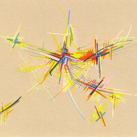 sans titre 
 2018-003. Peinture acrylique sur papier. 21 x 14.8 cm. 
2018 – Dominique Vial