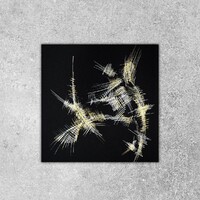 sans titre 
 2018-005. Acrylique, sur papier Black Black Fabriano. 20 x 20 cm. 
2018 – Dominique Vial