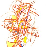 sans titre 
 2018-012. Encre à base d’alcool, encre pigmentée, acrylique, sur papier. 14.8 x 21 cm. 
2018 – Dominique Vial