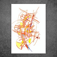 sans titre 
 2018-012. Encre à base d’alcool, encre pigmentée, acrylique, sur papier. 14.8 x 21 cm. 
2018 – Dominique Vial