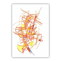 sans titre 
 2018-012. Encre à base d’alcool, encre pigmentée, acrylique, sur papier. 14.8 x 21 cm. 
2018 – Dominique Vial