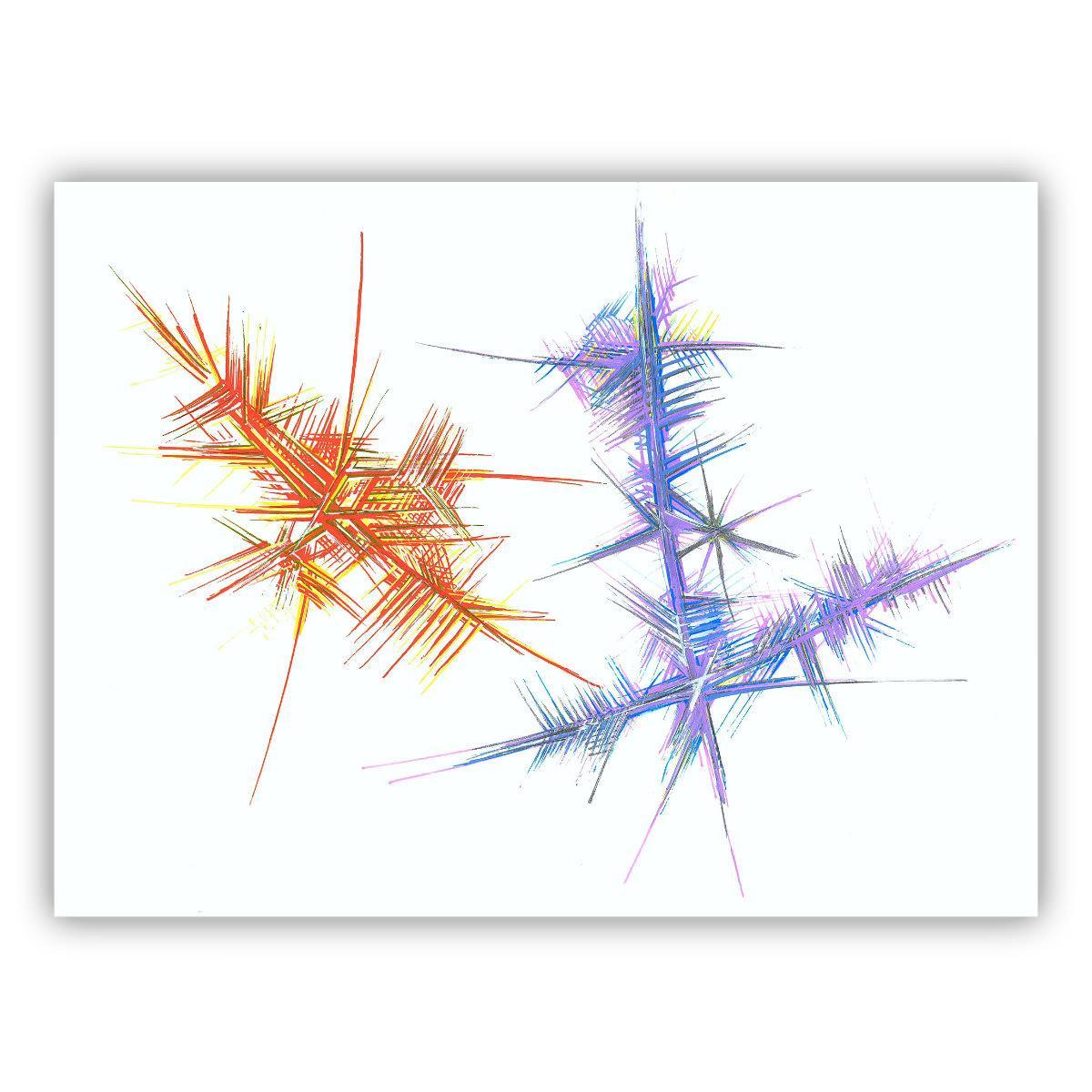 sans titre 
 2018-014. Acrylique sur papier machine. 29.7 x 21 cm. 
2018 – Dominique Vial