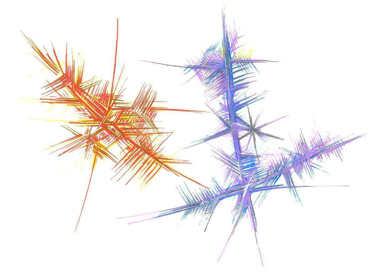 sans titre 
 2018-014. Acrylique sur papier machine. 29.7 x 21 cm. 
2018 – Dominique Vial