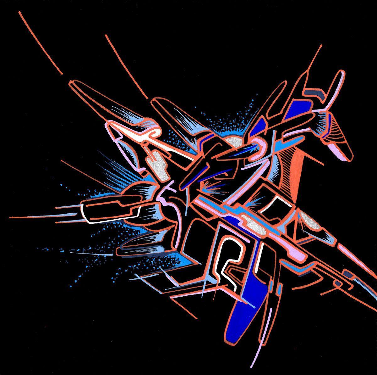 sans titre 
 2018-015. Acrylique sur papier Black Black Fabriano. 20 x 20 cm. 
2018 – Dominique Vial