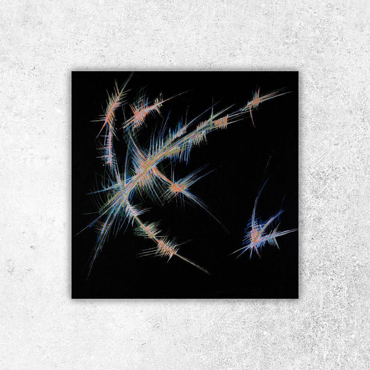 sans titre 
 2018-016. Acrylique sur papier Black Black Fabriano. 20 x 20 cm. 
2018 – Dominique Vial