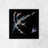 sans titre 
 2018-016. Acrylique sur papier Black Black Fabriano. 20 x 20 cm. 
2018 – Dominique Vial