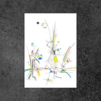 sans titre 
 2018-021. Encre   à base d’alcool, encre pigmentée, sur papier bristol. 21 x 29.7 cm. 
2018 – Dominique Vial