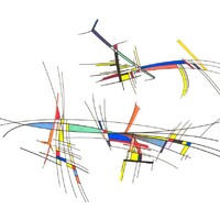 sans titre 
 2018-022. Encre à base d’alcool, encre pigmentée, acrylique, sur papier bristol. 29.7 x 21 cm. 
2018 – Dominique Vial