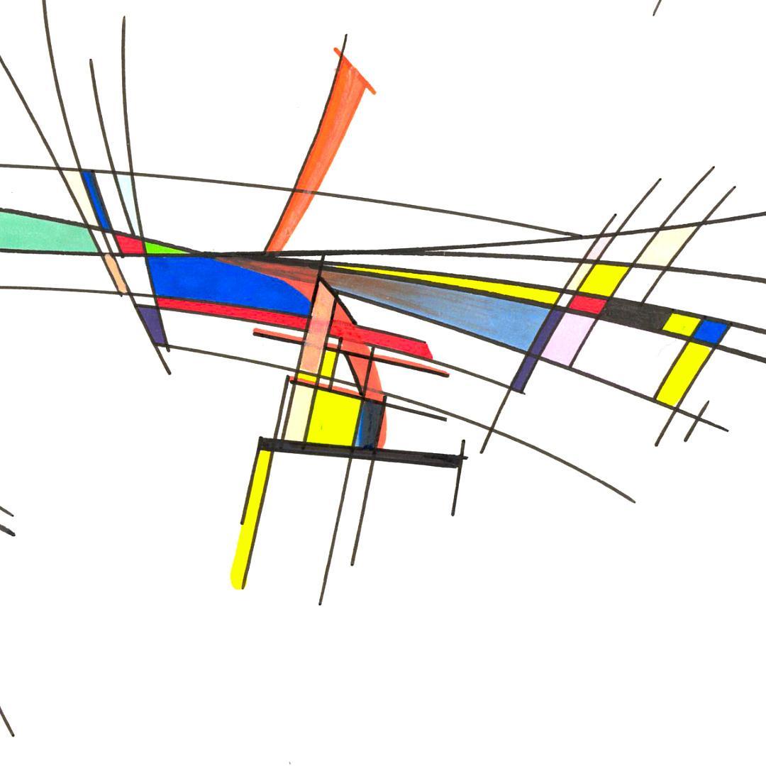 sans titre 
 2018-022. Encre à base d’alcool, encre pigmentée, acrylique, sur papier bristol. 29.7 x 21 cm. 
2018 – Dominique Vial