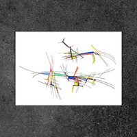 sans titre 
 2018-022. Encre à base d’alcool, encre pigmentée, acrylique, sur papier bristol. 29.7 x 21 cm. 
2018 – Dominique Vial