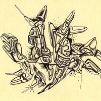 sans titre 
 2018-024. Encre pigmentée sur papier. 21 x 14.8 cm. 
2018 – Dominique Vial