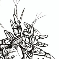 sans titre 
 2018-025. Encre pigmentée sur papier. 21 x 14.8 cm. 
2018 – Dominique Vial