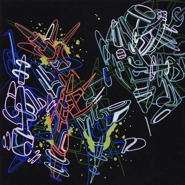 

Planet of sound
 
 &ndash; Acrylique sur papier Black Black Fabriano &ndash;  – 2018