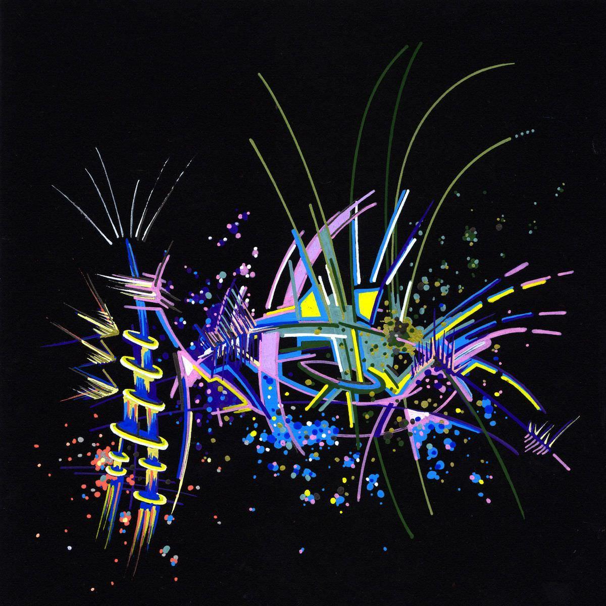 sans titre 
 2018-029. Acrylique sur papier Black Black Fabriano. 20 x 20 cm. 
2018 – Dominique Vial