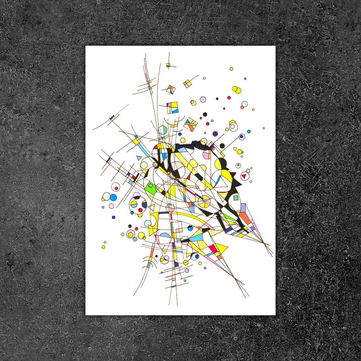 sans titre 
 2018-030. Encre à base d’alcool, encre pigmentée, sur papier bristol. 21 x 29.7 cm. 
2018 – Dominique Vial