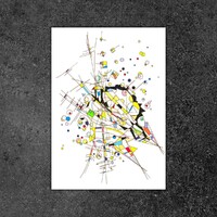 sans titre 
 2018-030. Encre à base d’alcool, encre pigmentée, sur papier bristol. 21 x 29.7 cm. 
2018 – Dominique Vial