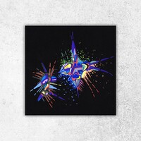 sans titre 
 2018-031. Acrylique sur papier Black Black Fabriano. 20 x 20 cm. 
2018 – Dominique Vial