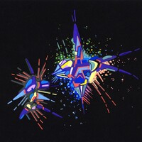 sans titre 
 2018-031. Acrylique sur papier Black Black Fabriano. 20 x 20 cm. 
2018 – Dominique Vial