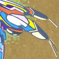 sans titre 
 2018-032. Acrylique sur papier kraft. 21 x 29.7 cm. 
2018 – Dominique Vial