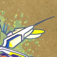 sans titre 
 2018-032. Acrylique sur papier kraft. 21 x 29.7 cm. 
2018 – Dominique Vial