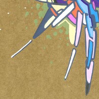 sans titre 
 2018-032. Acrylique sur papier kraft. 21 x 29.7 cm. 
2018 – Dominique Vial