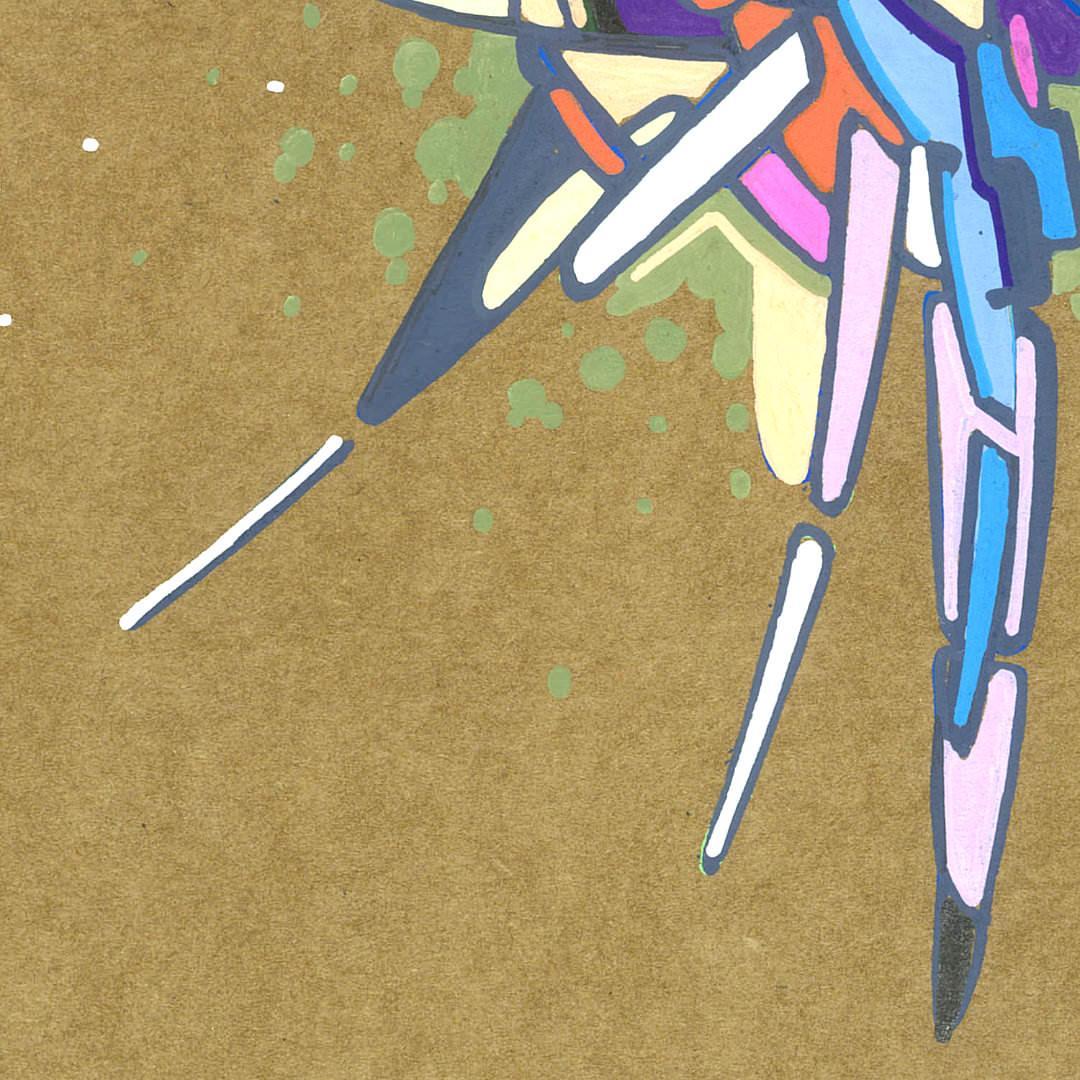 sans titre 
 2018-032. Acrylique sur papier kraft. 21 x 29.7 cm. 
2018 – Dominique Vial