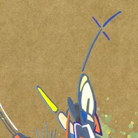 sans titre 
 2018-032. Acrylique sur papier kraft. 21 x 29.7 cm. 
2018 – Dominique Vial