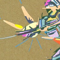 sans titre 
 2018-033. Acrylique sur papier kraft. 29.7 x 21 cm. 
2018 – Dominique Vial