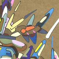 sans titre 
 2018-034. Acrylique sur papier kraft. 29.7 x 21 cm. 
2018 – Dominique Vial