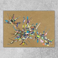 sans titre 
 2018-034. Acrylique sur papier kraft. 29.7 x 21 cm. 
2018 – Dominique Vial