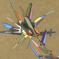 sans titre 
 2018-034. Acrylique sur papier kraft. 29.7 x 21 cm. 
2018 – Dominique Vial