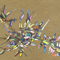 sans titre 
 2018-034. Acrylique sur papier kraft. 29.7 x 21 cm. 
2018 – Dominique Vial