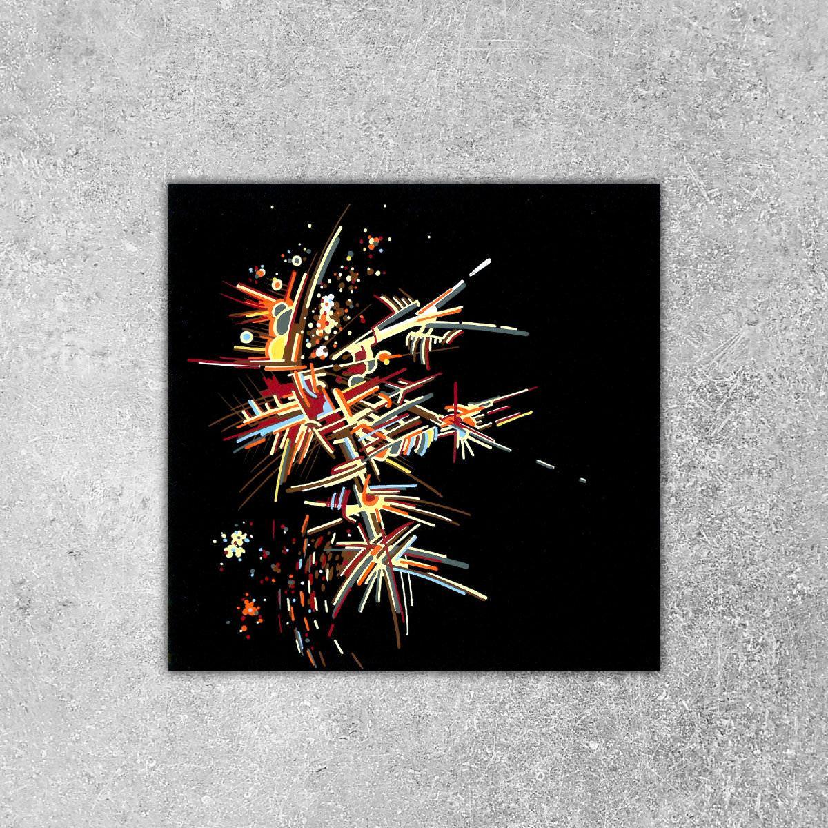 sans titre 
 2018-035. Acrylique sur papier Black Black Fabriano. 20 x 20 cm. 
2018 – Dominique Vial