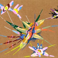 sans titre 
 2018-039. Acrylique sur papier kraft. 29.7 x 21 cm. 
2018 – Dominique Vial