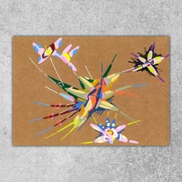 sans titre 
 2018-039. Acrylique sur papier kraft. 29.7 x 21 cm. 
2018 – Dominique Vial