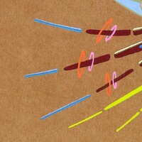 sans titre 
 2018-039. Acrylique sur papier kraft. 29.7 x 21 cm. 
2018 – Dominique Vial